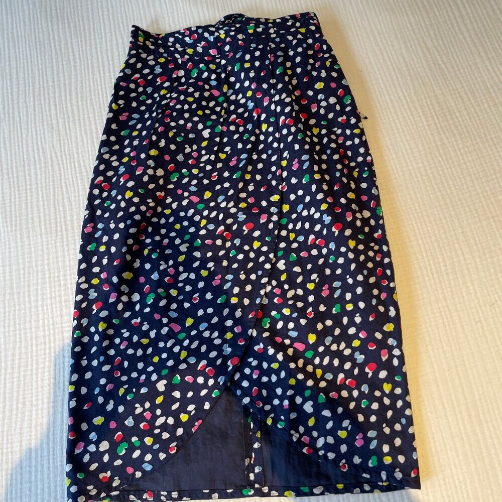 jcrew rainbow tulip midi skirt size 2
